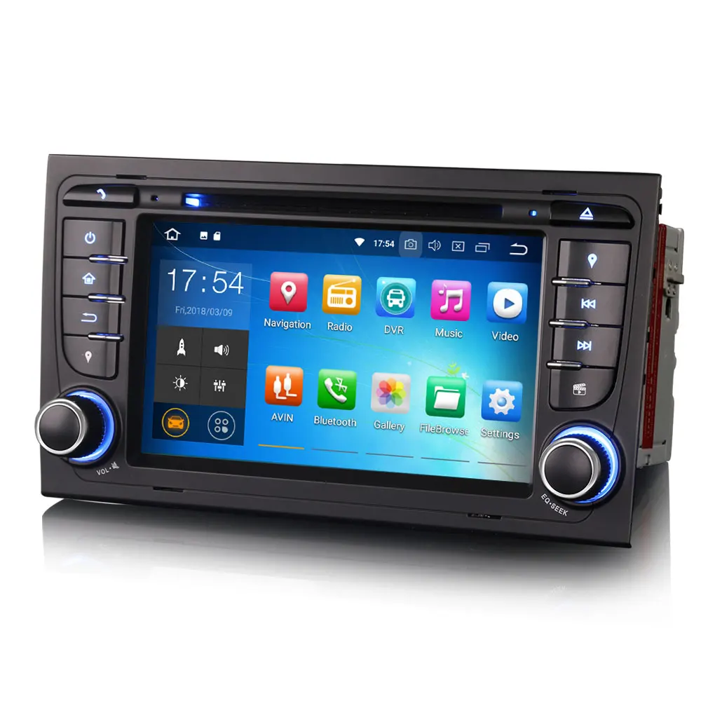 Cheap 7" Android 9.0 OS Car DVD Multimedia Navigation GPS Radio for Seat Exeo 2008 2009 2010 2011 2012 2013 with Split Screen Support 1