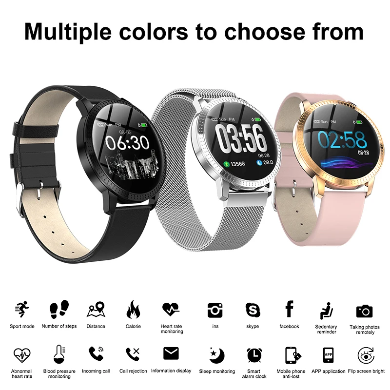 

VTIN CF18 Smart Watch 1.22" Large Screen Waterproof IP67 Heart Rate Blood Pressure Monitoring Fitness Track Multi Sport Modes