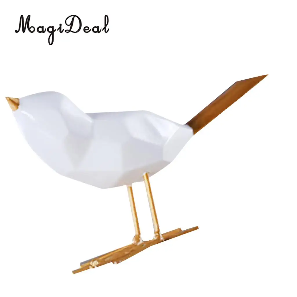 Resin Modern Bird Figurine Statue Abstract Art Sculpture for Home Room Decor
