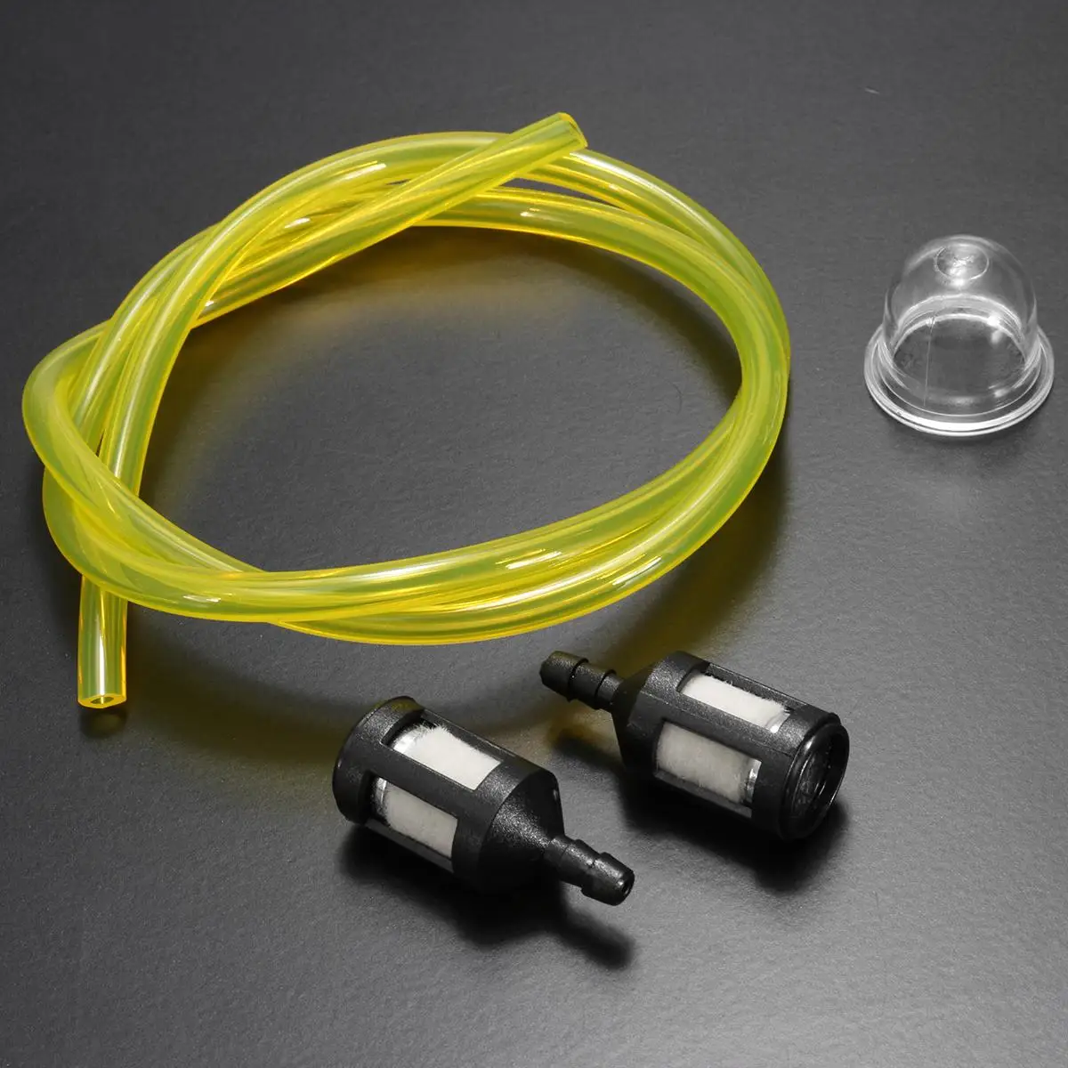 

2ft 3mm Clear Fuel Pipe + 2 Mini Filter & Primer Bulb For Ryobi Petrol Strimmers