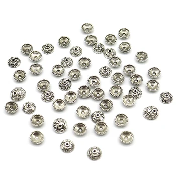 

5mm 200pcs/lot Zinc Alloy Metal Bead Caps Tibetan Silver Plated Flower End Beads Caps Charms For Jewelry Making(yiwu)