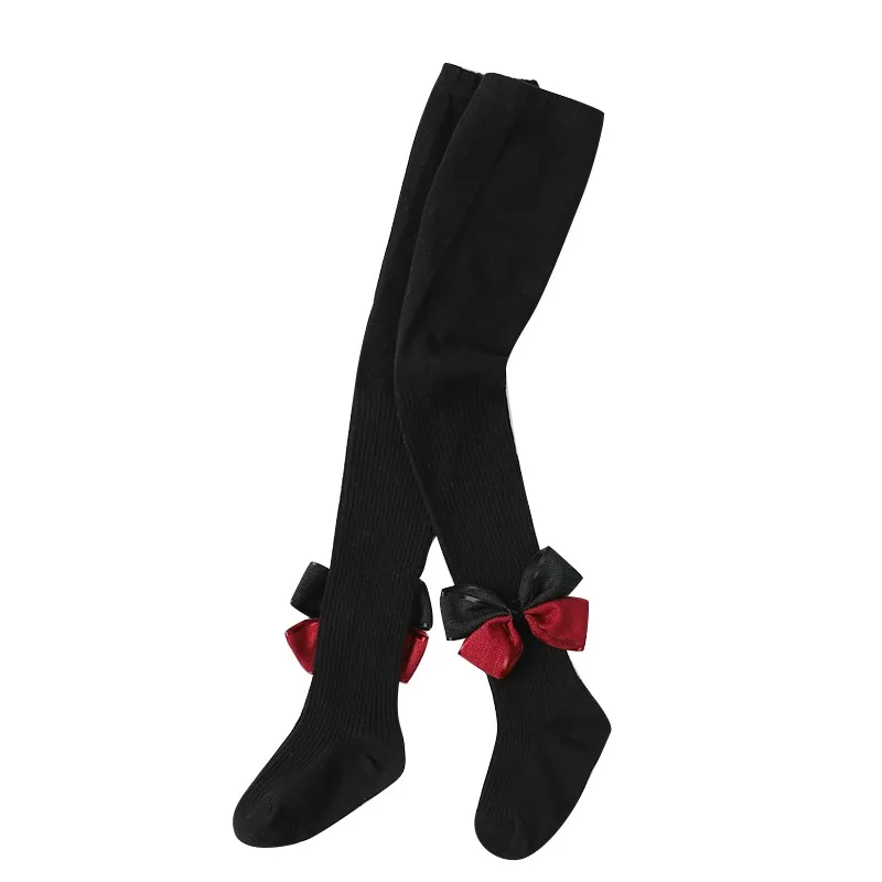 

Kids Baby Girl Stockings Newborn Knitted Cotton Warm Bowknot Children Pantyhose