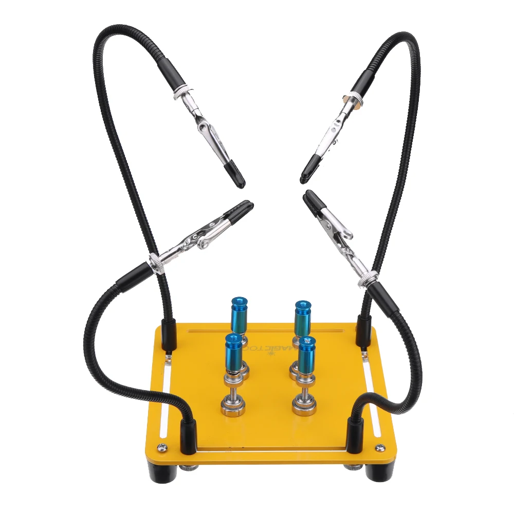 

Universal PCB Fixture Soldering Helping Hand Soldering Station 4Pcs Flexible Arms Third Hand Tool Mobile Phone Repair