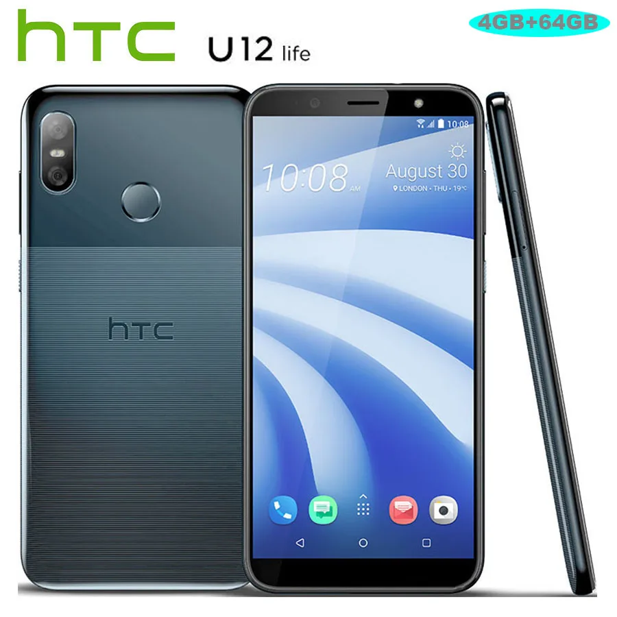 Новый HTC U12 Life 4G LTE мобильный телефон 6 0 дюймов Snapdragon 636 OctaCore 4 Гб ОЗУ 64 ПЗУ 16 Мп + 5