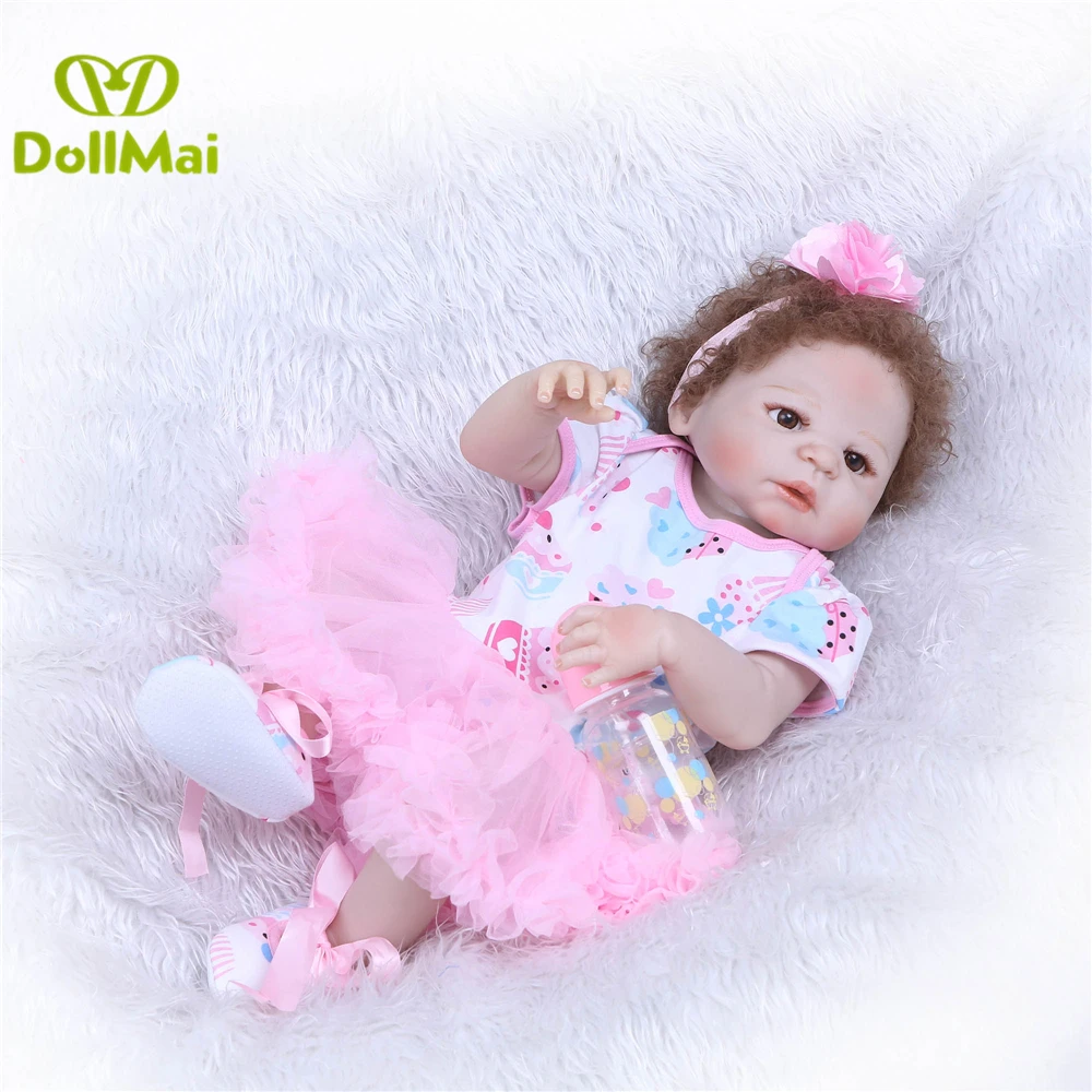 23 дюйма 57 см Bebe Baby Doll Reborn полностью силиконовая игрушка для мальчиков и девочек