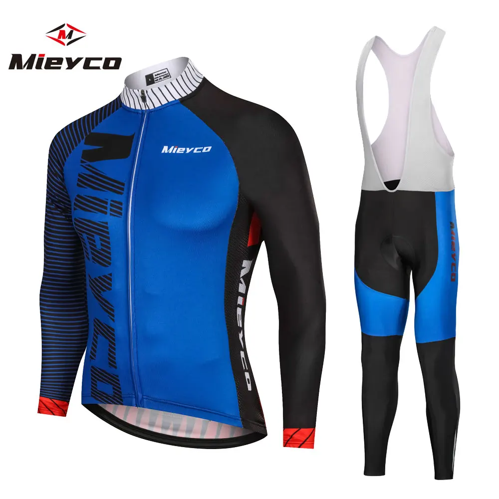 

2019 Movistar Team Long-sleeved cycling Jersey suit bib bicycle suit MTB bicycle Jersey uniform clothing Quick-dry ciclismo sets
