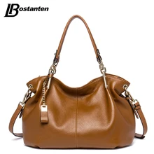 Bostanten casual totalizador de las mujeres bolsos de hombro de la vaca mujeres del cuero genuino bolsos primera marca mujer bolsos hobo bolsos crossbody sac