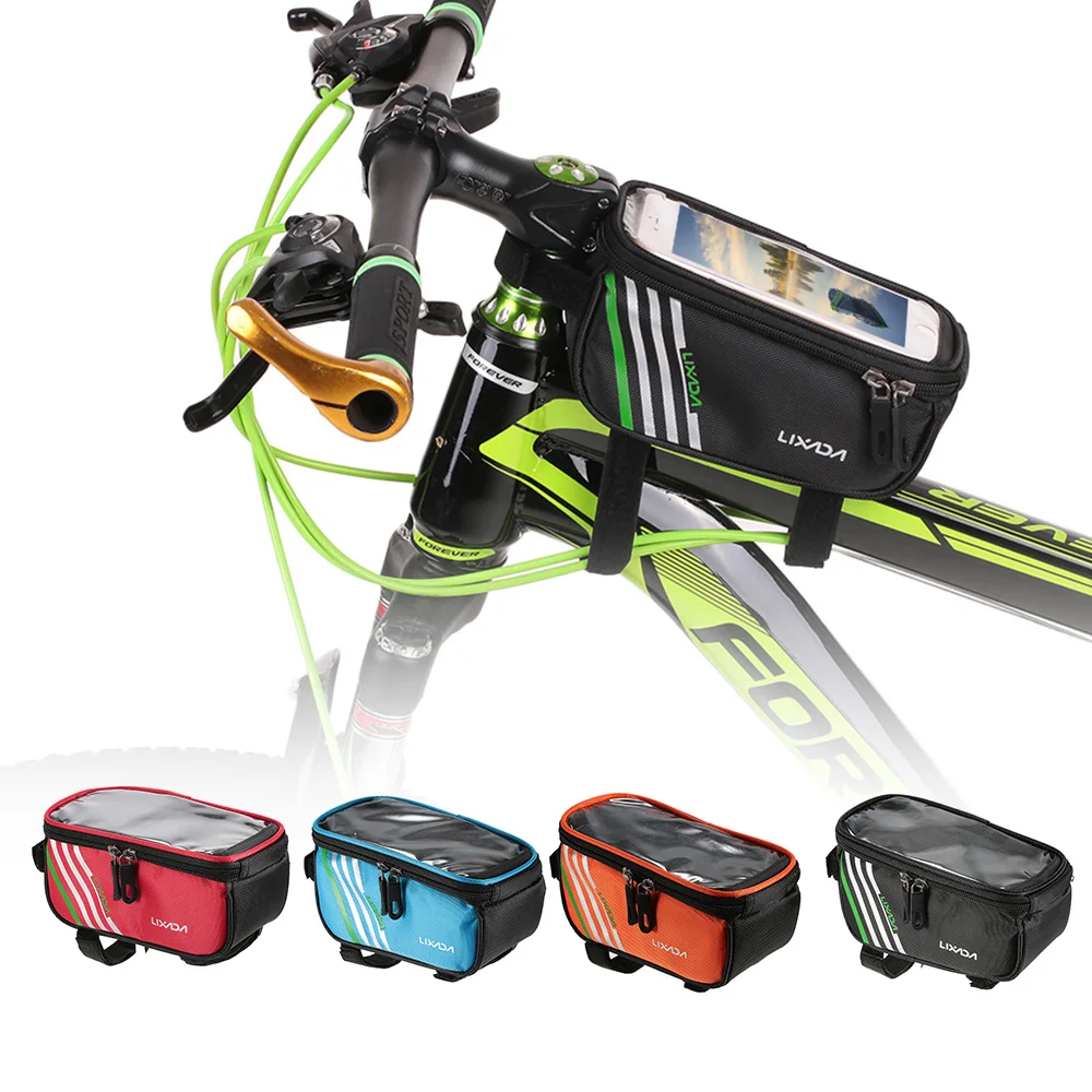

Lixada Cycling Bicycle Bike Front Tube Top Tube Smartphone Bag Bike Frame Pannier Pack Bag 5.7" Phone Holder