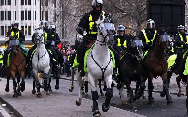 mounted charge mounted police