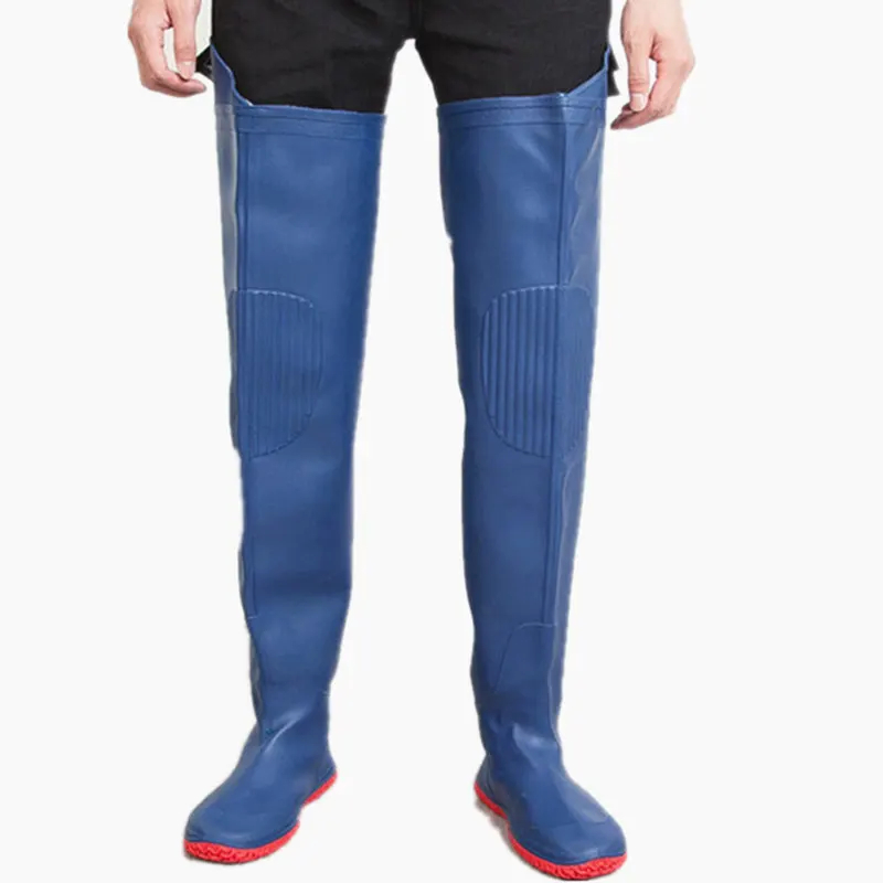 Botas à Prova Alto-salto Altura Voar Pesca Waders Dwaterproof Água 0.55mm Espessamento Material Pvc Joelho Macio Boot Fly Acessórios 80cm 4 pvc joelho macio boot fly pesca acessórios