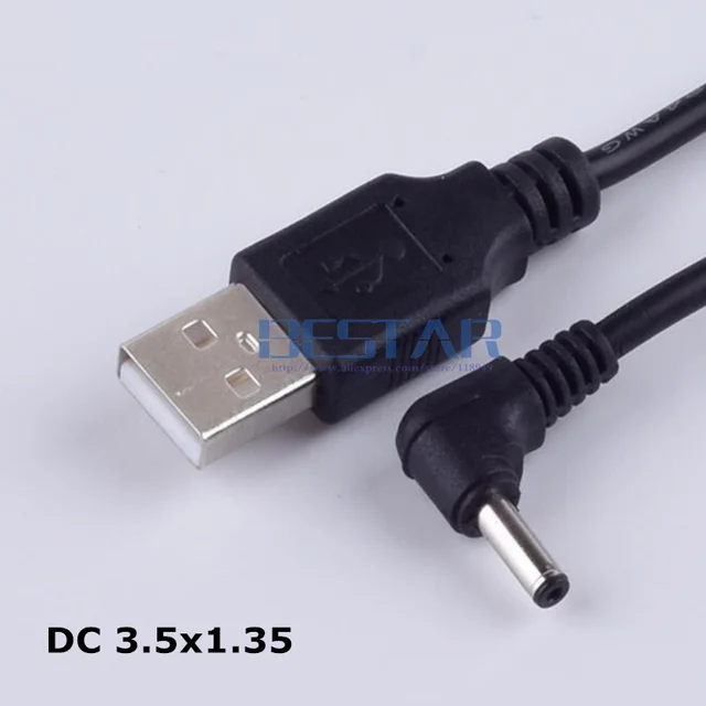 1M 2A USB To Jack DC 2.5*0.7mm & 3.5*1.35mm & 4.0*1.7mm & 5.5*2.1mm & 5.5*2.5mm Right Angle Power plug charging 2pin cable line