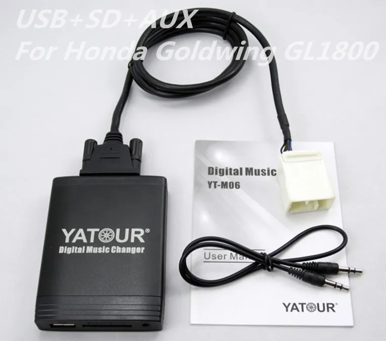 Автомобильный аудио mp3 плеер Yatour для Honda Goldwing GL1800 USB SD AUX цифровой адаптер смены