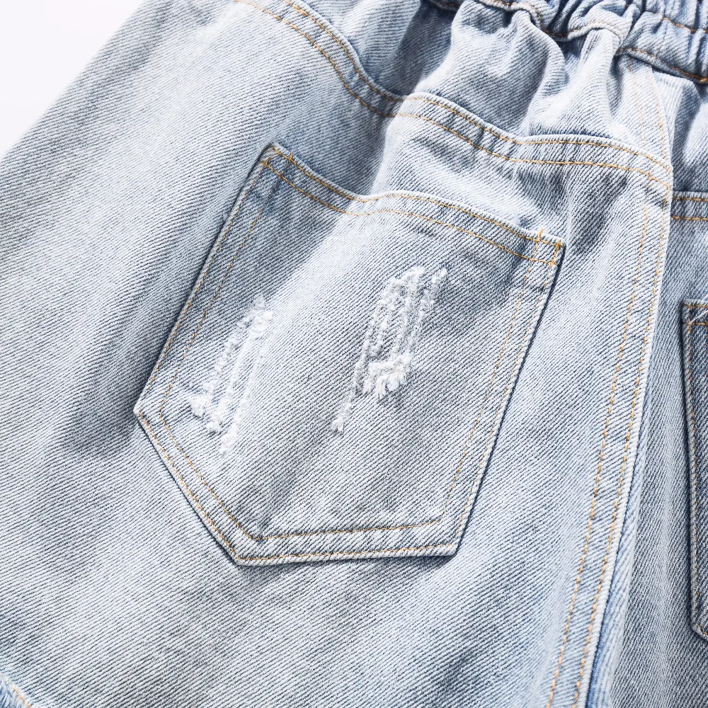 2019 Новое поступление, летние женские рваные джинсовые шорты с кисточками по подолу, широкие джинсы с карманами, с аппликацией, черные, 5XL