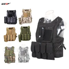 WZJP Открытый тактический сетчатый жилет многофункциональный для боевой тренировки жилет CS paintball безопасная одежда охотничье оборудование