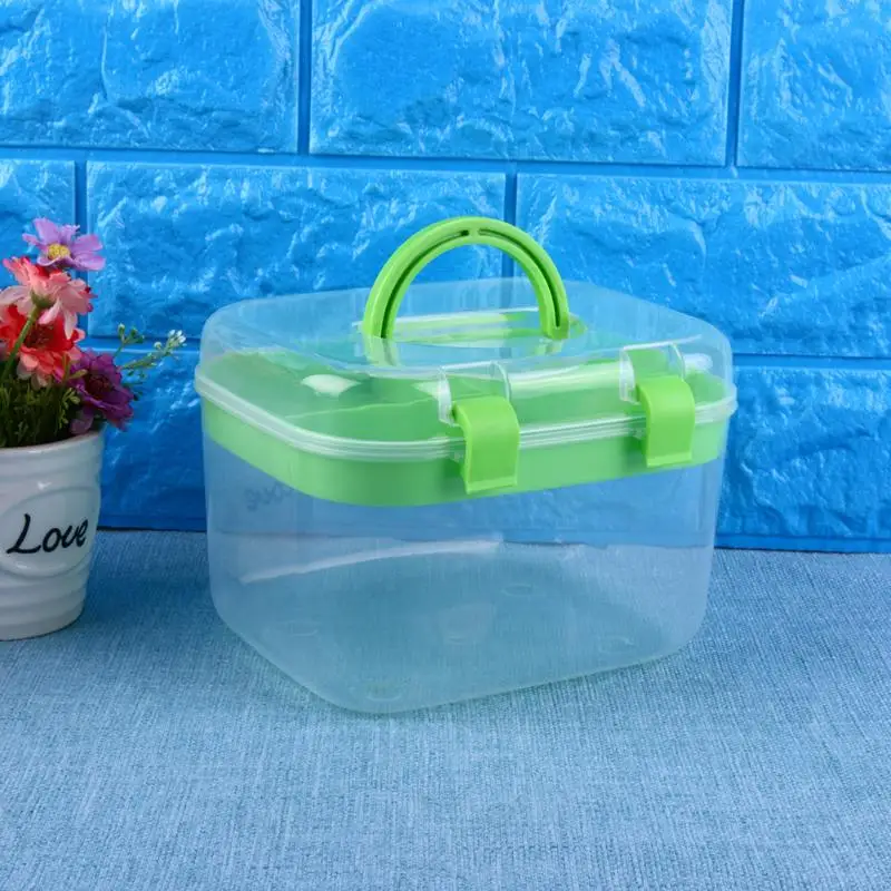 

Plastic Box Storage Box Organizer Double Layer Desktop Sundries Cosmetic First Aid Emergency Medicine Kit Plastic Container