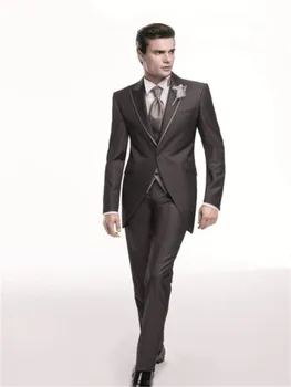 

Custom Classic Black Tuxedos Gentleman Style Men's Suits Groomsmen Mens Wedding Suits Prom Suits (Jacket+Pants+Vest+Tie)