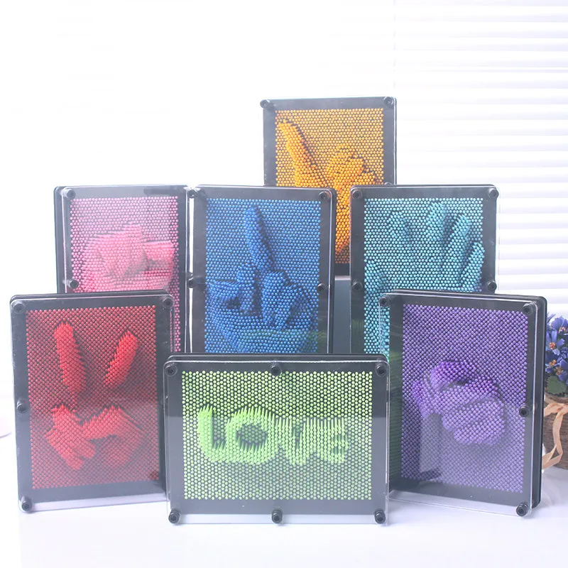 

2016 Newest Pinart Carving 3D Clone Hand Model Shape Pin Art Pinscreen Needle Painting Funny Game Kids Toy Birthday Gift