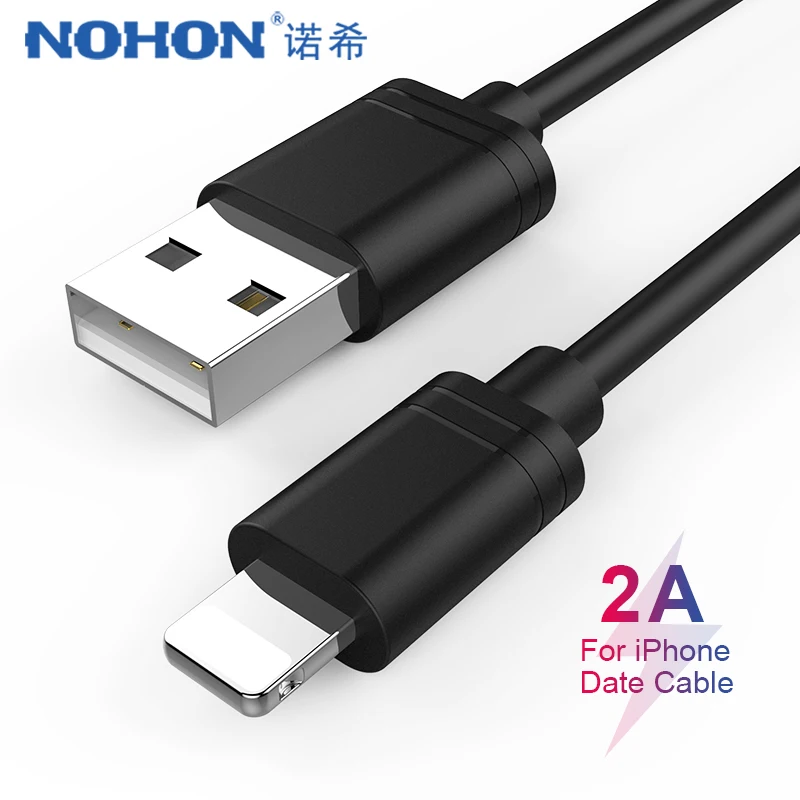 NOHON TPE зарядный кабель для передачи данных iPhone X XS MAX XR 8 7 6 6S 5 5S Plus IOS 11 12 освещение