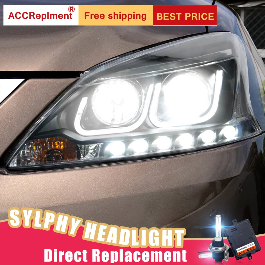 2 шт. светодиодный ные фары для Nissan Sentra 2012 2015 Автомобильные ангельские глазки