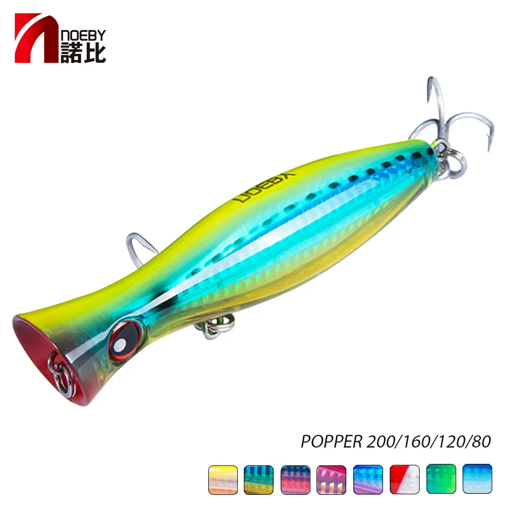 

NOEBY Popper Fishing Lure 120mm/160mm Topwater Floating Hard Bait Iscas Artificiais Leurre De Peche Wobbler Sea Fishing Tackle