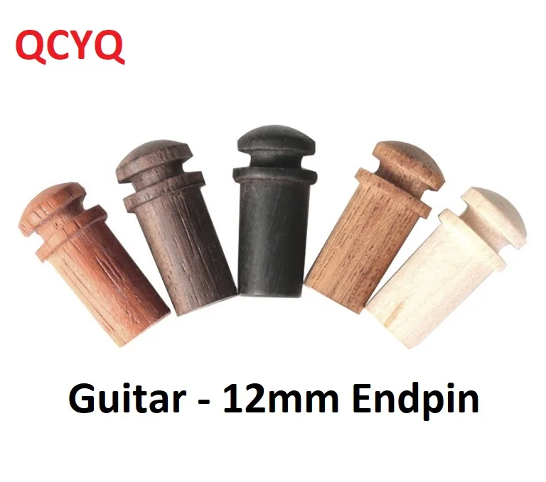 QCYQ Guitar 12mm Endpin with Strap Lock, High End Wood Material Maple