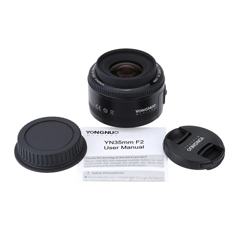 YONGNUO YN35MM F2N 1:2 AF/MF широкоугольный фиксированный/основной Автофокус Объектив для Nikon DSLR камер