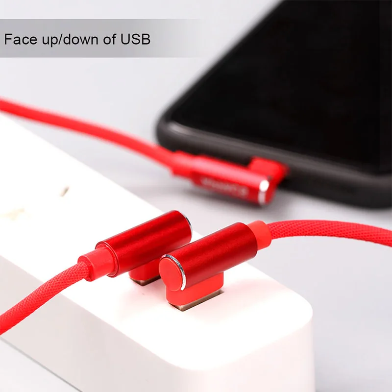 APPACS 90 градусов Micro USB кабель 2.4A быстрое зарядное устройство кабель данных плетеный кабель телефон зарядное устройство кабель для samsung huawei Microusb шнур