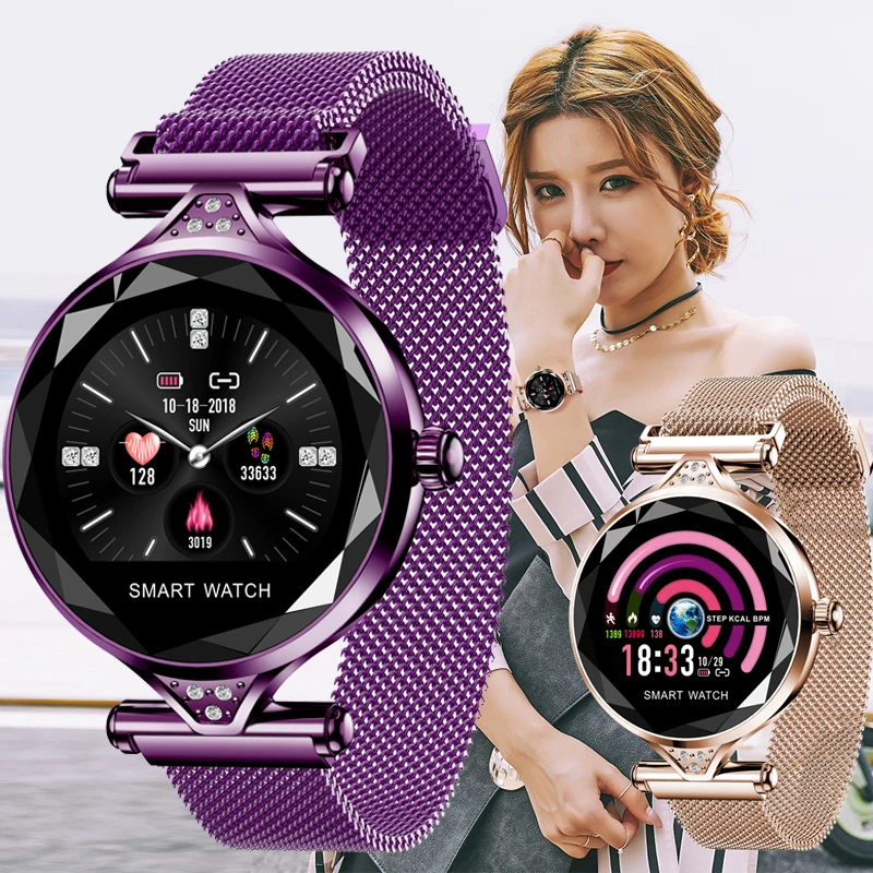 

H1 Color Screen Smart Bracelet Women Heart Rate Blood Pressure Monitoring Dynamic Fashion Health Reminder Smart Watch Ladies