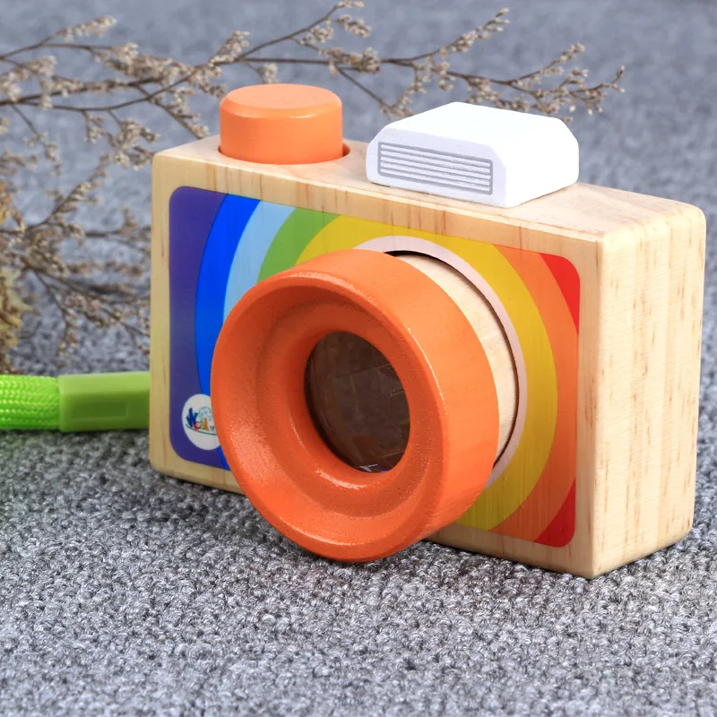 Детские деревянные игрушки Моделирование Камера калейдоскоп Развивающие игрушки для детей волшебный калейдоскоп обучения Камера игрушки