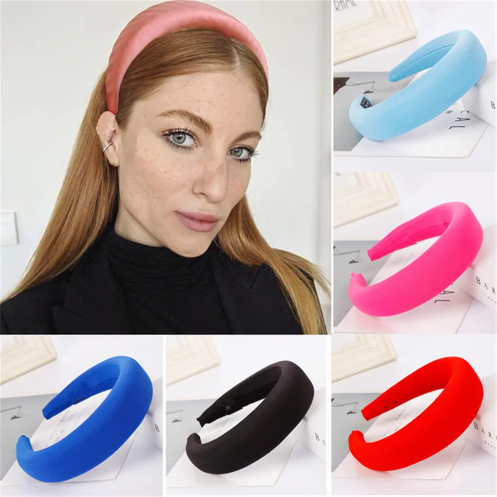 

Thick Sponge Hairbands Women Headbands Hair Accessories Head Band Fashion Headwear Wide Hair Band for Ladies Drop Shipping
