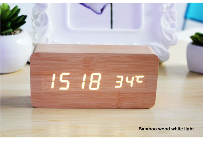 Светодиодный Будильник цифровые часы Reloj Relogio Despertador Wood Saat электронные настольные часы Reveil Wekker часы Masa Saati Madera