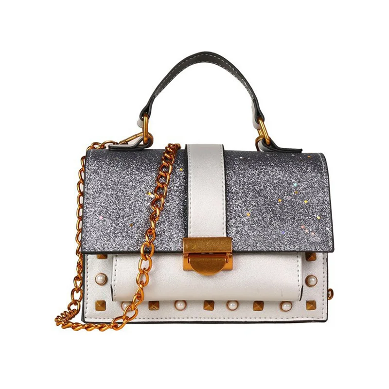 Women Handbag Fashion Sequin Female Exquisite Shoulder Bags Rainbow Rivet Crossbody Bag Messenger Bags Bolsos Mujer Tote SS7164 (1)