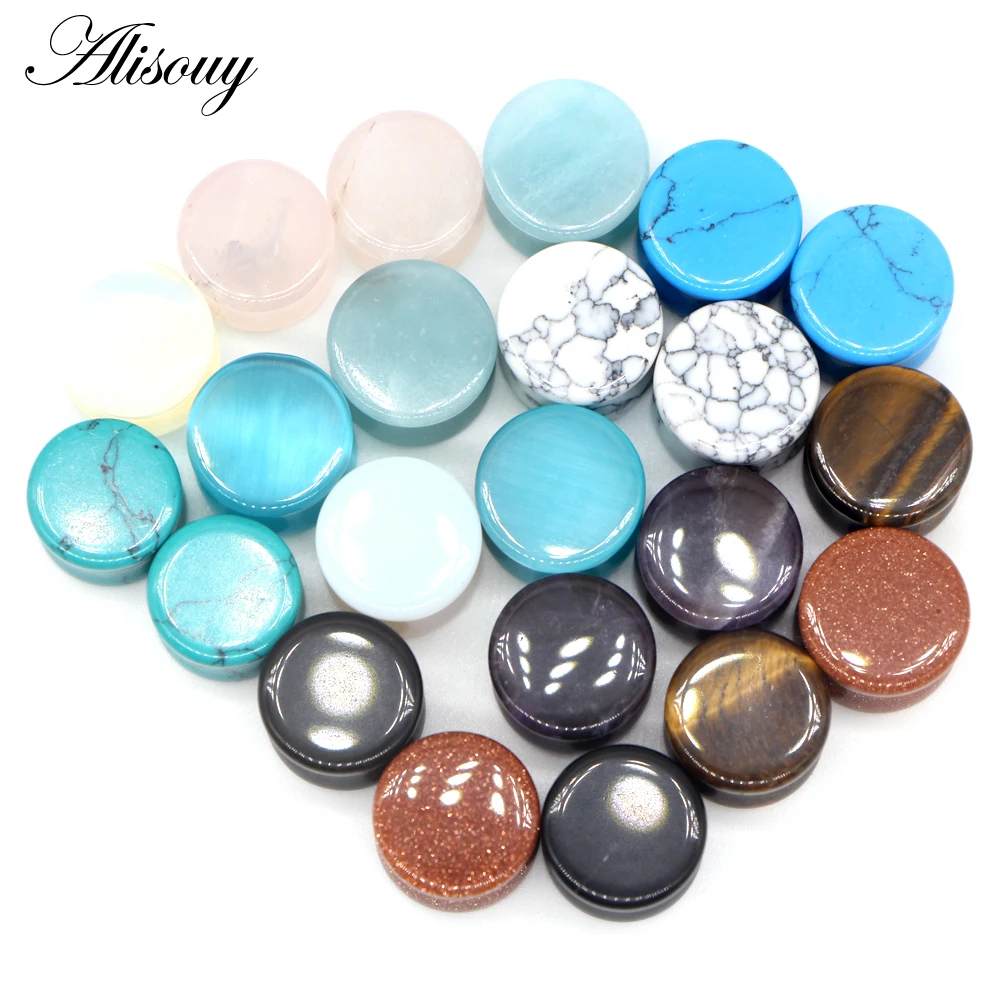Piercing Jewelry 1PC Stone Ear Plugs Gauges Earrings Women Men Ear Plug Flesh Tunnel Expander Stretcher