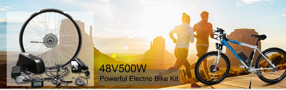 Discount BAFANG Motor Wheel 48V 250W 350W 500W Electric Bike Conversion Kit with 48V 10AH 12AH Lithium Battery 26" 700C 28" Ebike Kit 1