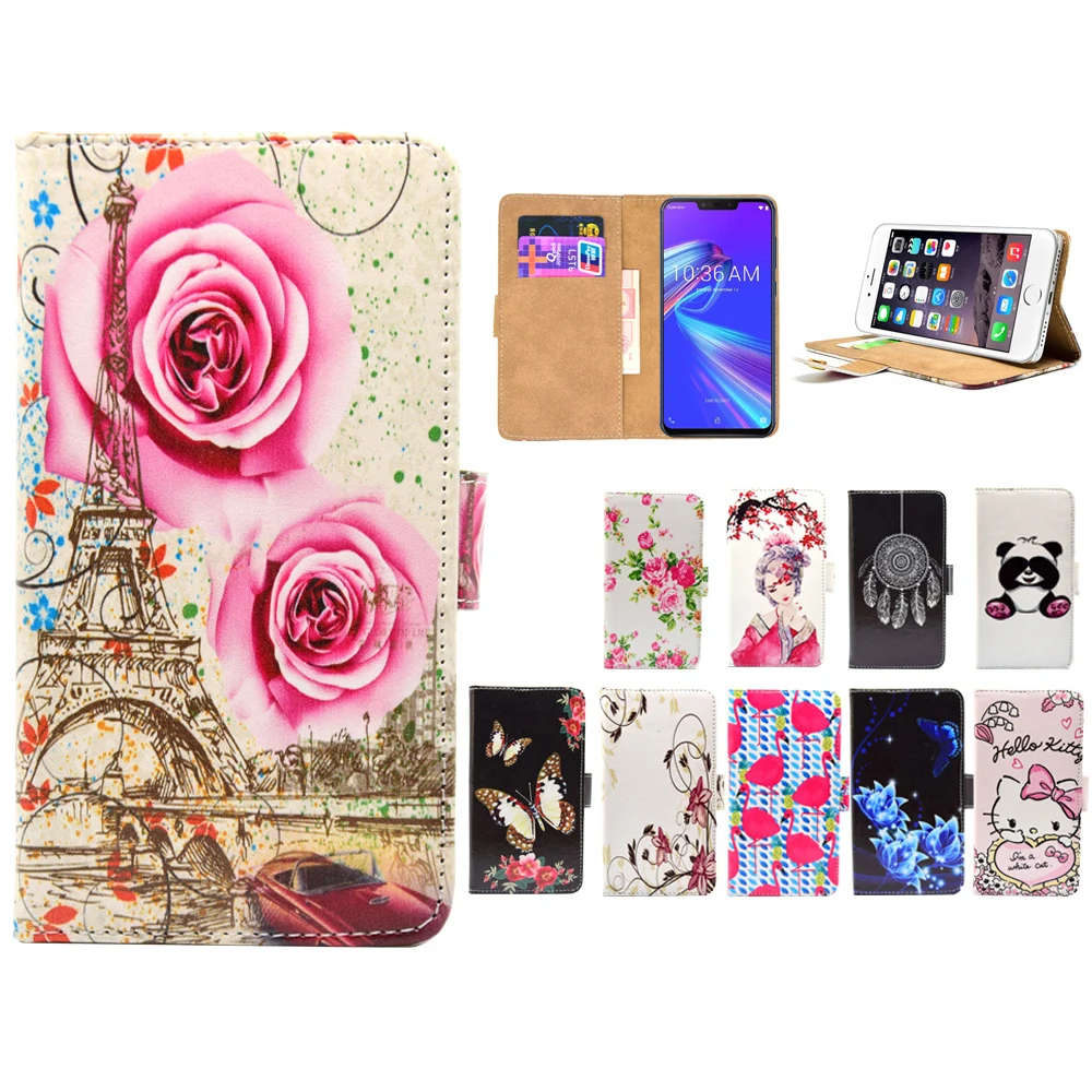 

For Asus ZenFone Max M2 ZB633KL Max Pro M2 ZB631KL 6" case Anime Flip pu leather Phone Cases Cover For asus 5Z ZS620KL 6.2" case