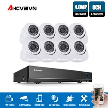 AHCVBIVN 4MP-8CH HDMI DVR 4.0MP HD indoor Home Security Camera System 8CH CCTV Video Surveillance DVR Kit AHD 4 Camera Set