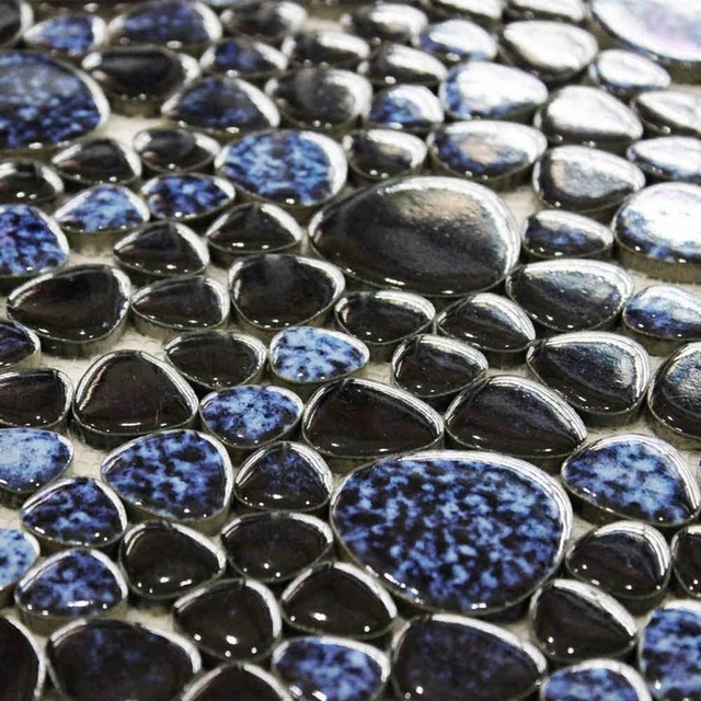 Aliexpress.com : schwarz mixed blau farbe keramischen kieselmosaik ...