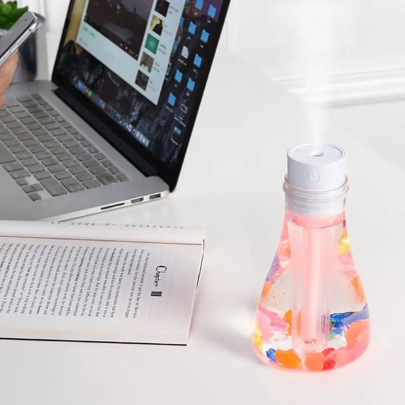 

1PCS Wish Bottle Humidifier with 500mL Water Tank Device Facial Thermal Sprayer Skin Care Tool Mist Humidifier With USB line