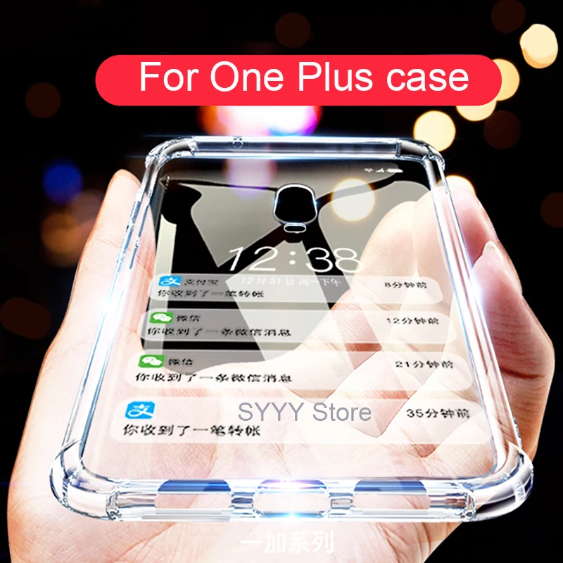 

Anti-Knock Oneplus 6 6T 7 7 Pro Cases Original Transparent Clear Cover For Oneplus 5 Silicone TPU Case For One Plus 3T Soft Capa