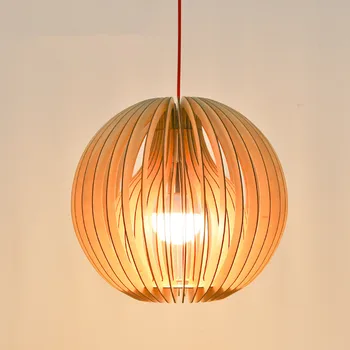 

2016 New Modern Design DIY Style Wooden Narcissus Shape Small Pendant Lights Suspension Lamps For Home Decor