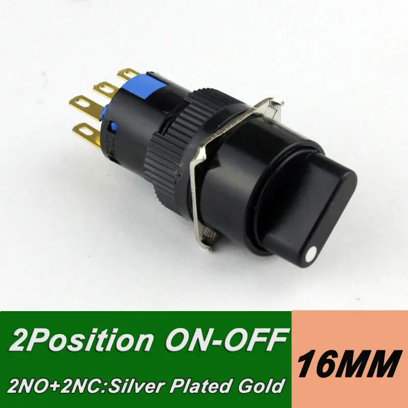 1pcs SHIPPING FREE dia.16mm selector switch function 2position with 2NO