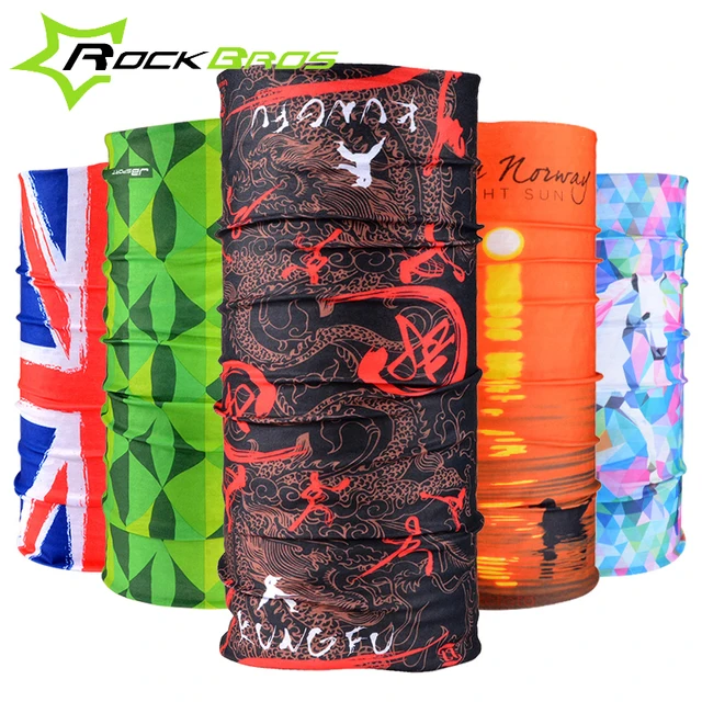 Cheap ROCKBROS Summer Spring Outdoor Sports Scarf Bicycle Headwear Seamless Riding Neck Mask Bike Magic Cycling Headband Thin Bandana