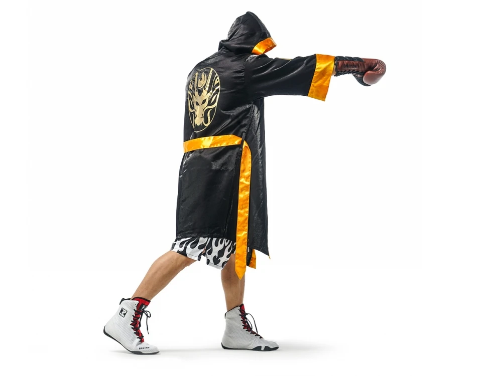 Золотой Черный Боксер халат Косплей Костюм спортивный бокс Пара халат взрослый Боксерский Тренировочный халат боксер Боевая форма