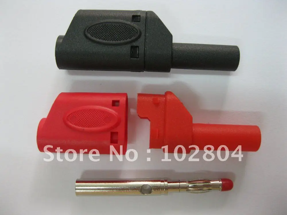 

4mm Full Seal Insulated Stackable Safety protection Banana Plug 2 colors 54mm RH-2074 Brand New HOT Sale 4 Pcs Per Lot