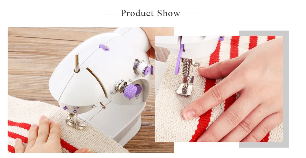 202 Mini Automatic Thread Sewing Machine Double Speed Control Button