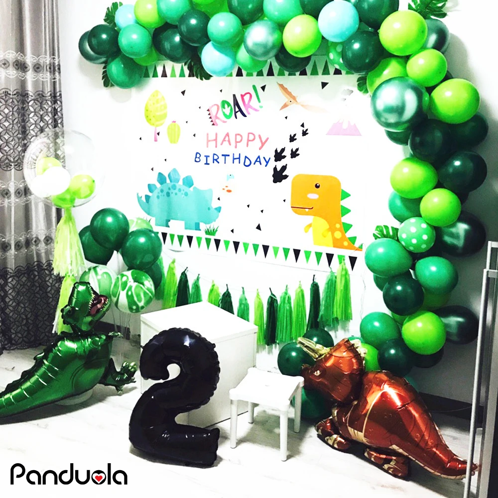 Giant Dinosaur jungle party Balloons jungle decoration ballons gender reveal party balloons birthday party decorations kids (5)