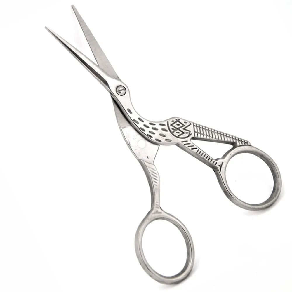 ZY 4 inch Pro Silvery Men Beard Scissors Shear Mustache Eyebrow Hair
