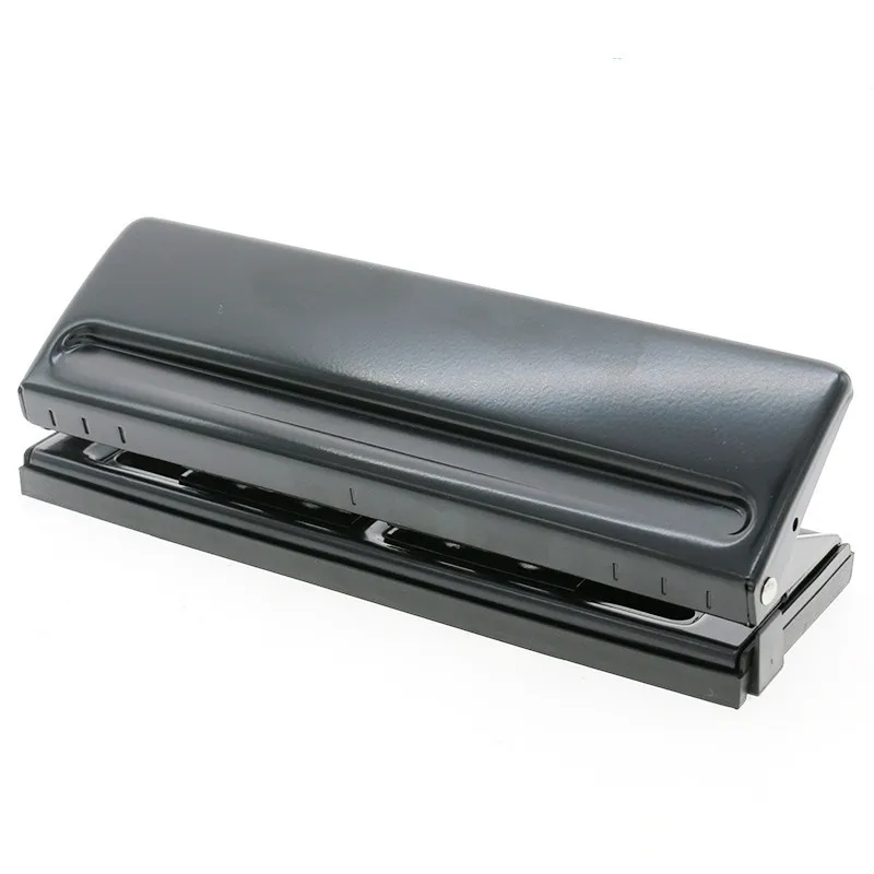

6 Holes Paper Puncher, Adjustable Stainless Steel Desktop Hole Punch, 6 Sheets Capacities