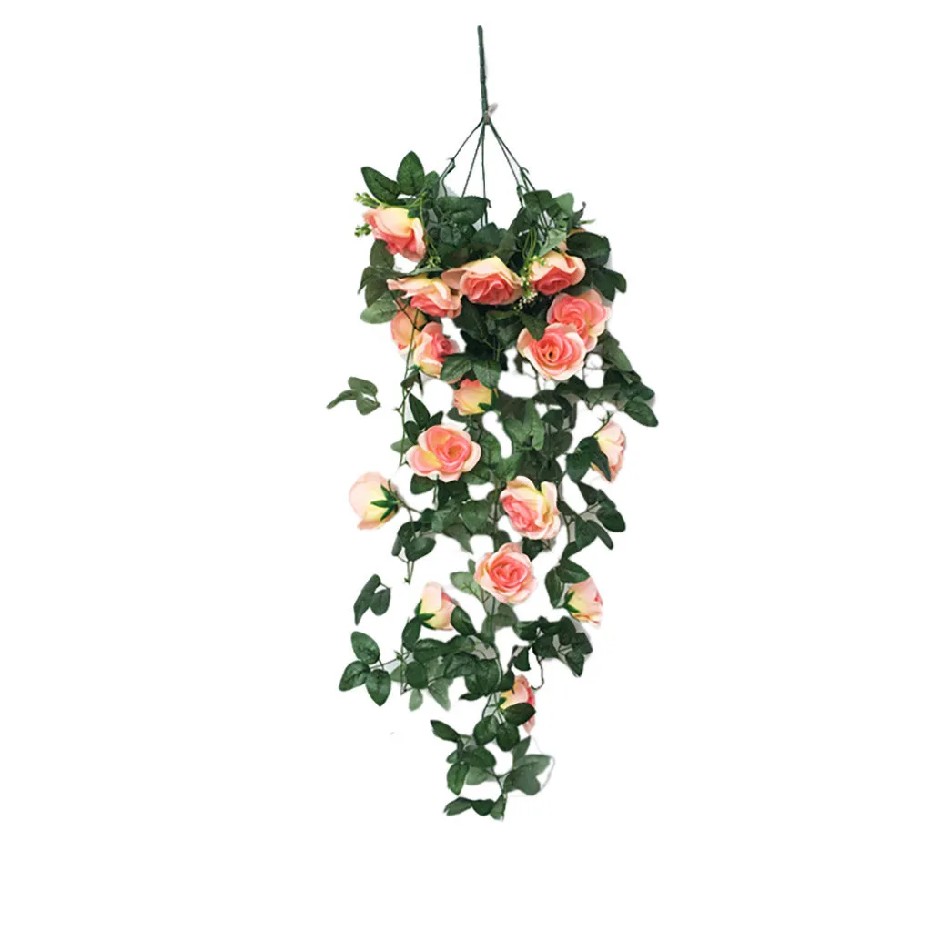 Имитация поддельных цветов розы лоза Настенный Цветок Орхидея подвесная Корзина цветок гостиная балкон украшение дома цветок