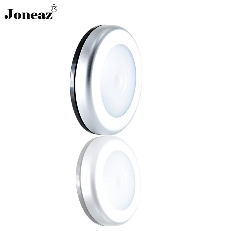 Beste 2 stks Led onder kast licht met motion sensor en licht sensor batterij operated lamp in Garderobe kast smart super joneaz